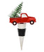 Red Christmas Truck Bottle Stopper