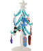 Blue Glass Tree 6 inch with Nautical Ornaments