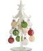 Frosted White Glass Tree 6 Inch with 12 Ornaments